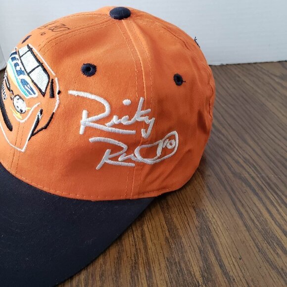 Vintage Ricky Rudd Signed Hat Orange Tide Taurus Adjustable Baseball Cap - Picture 4 of 8